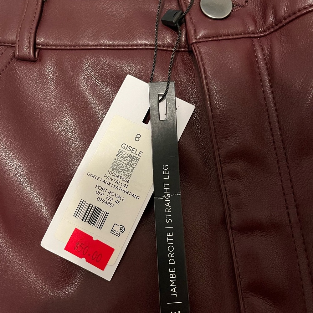 Dynamite Burgundy Straight Leg Pants - Picture 5 of 6